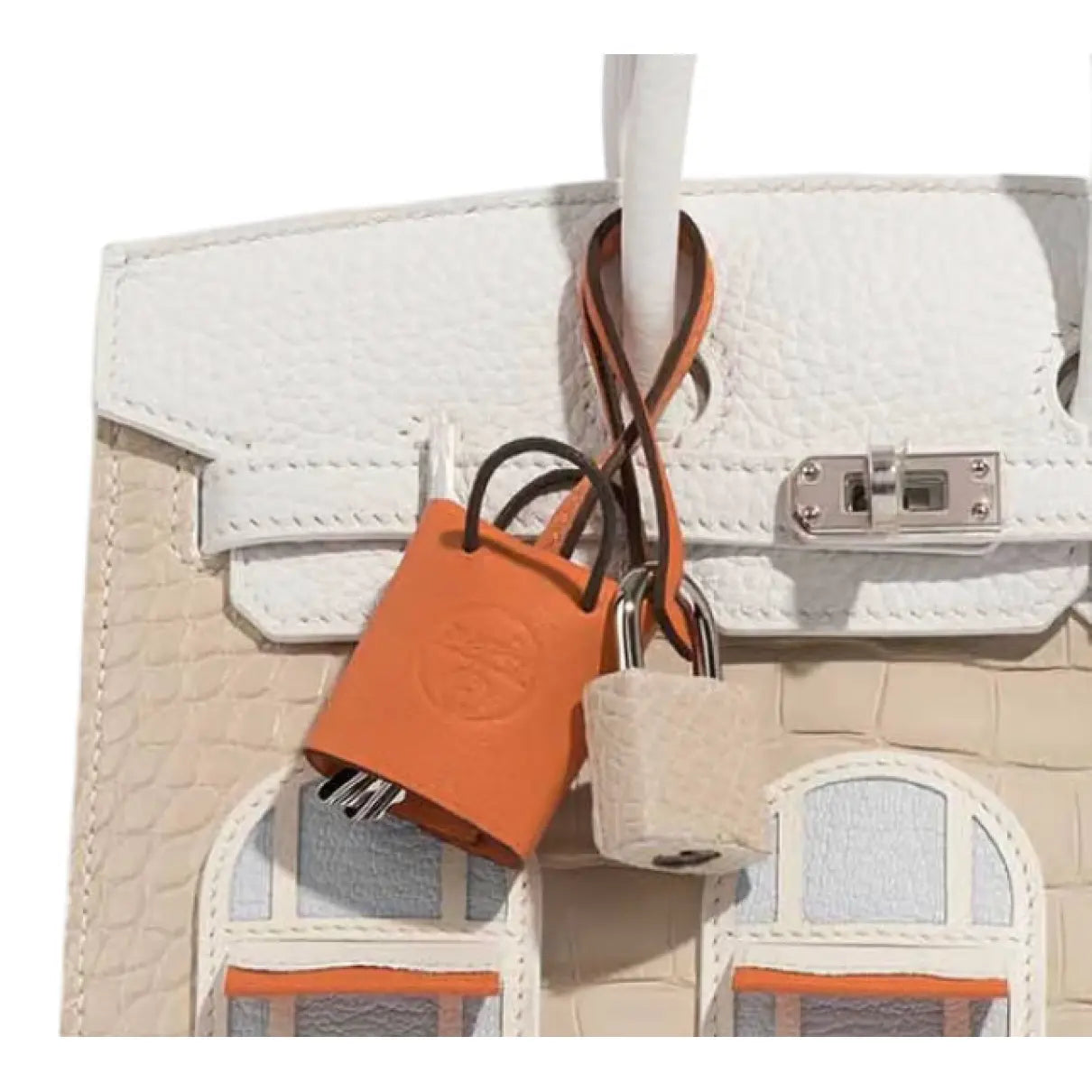 Genuine Leather Hermes Inspired Faubourg Sellier