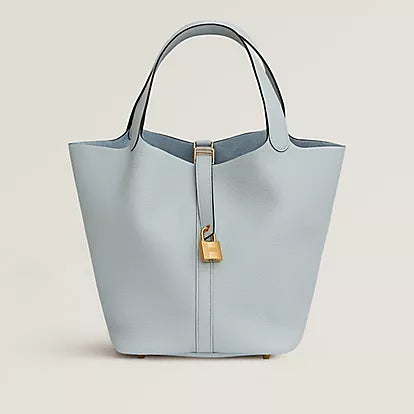 Custom Picotin Hermes Inspired Leather Bag.
