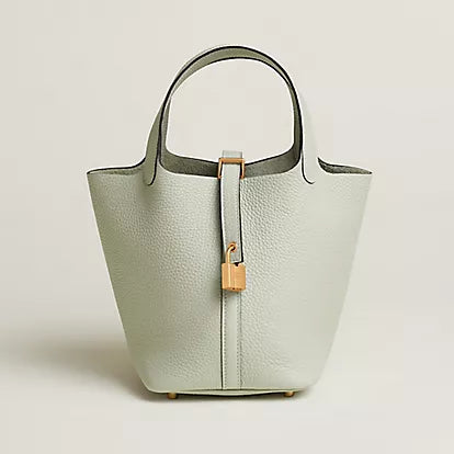 Custom Picotin Hermes Inspired Leather Bag.