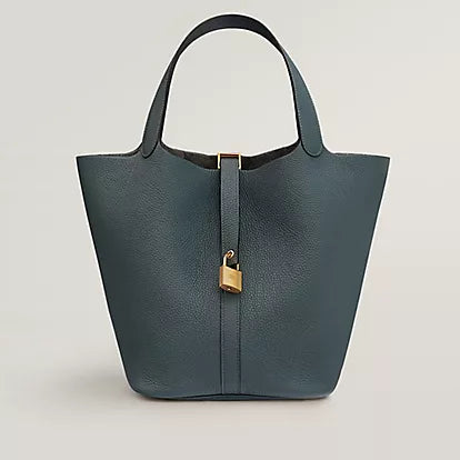 Custom Picotin Hermes Inspired Leather Bag.