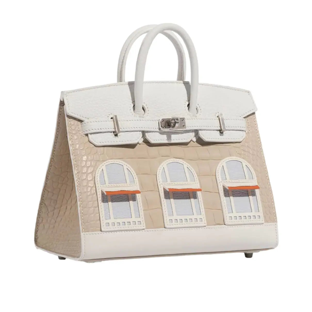 Genuine Leather Hermes Inspired Faubourg Sellier