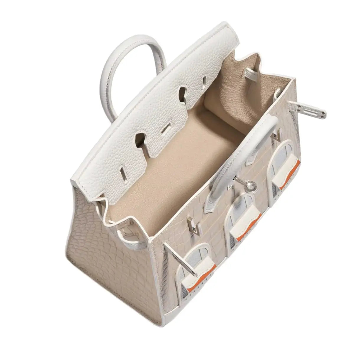 Genuine Leather Hermes Inspired Faubourg Sellier